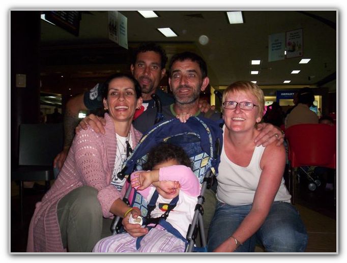 LJ FJ Stuart Karen and Ebz at Airport Feb 17th 2007